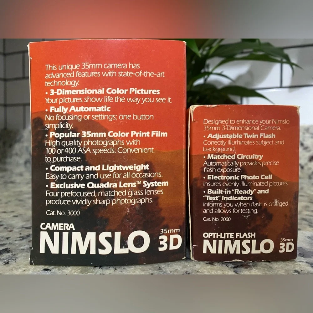 Vintage Nimslo 3D Camera with Opti-Lite Flash